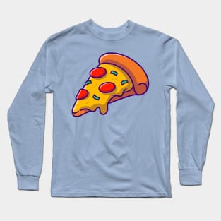 Pizza Melted Cartoon Long Sleeve T-Shirt